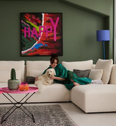 Modulares Sofa Nica im Stoff Chenille, Farbe Anthrazit