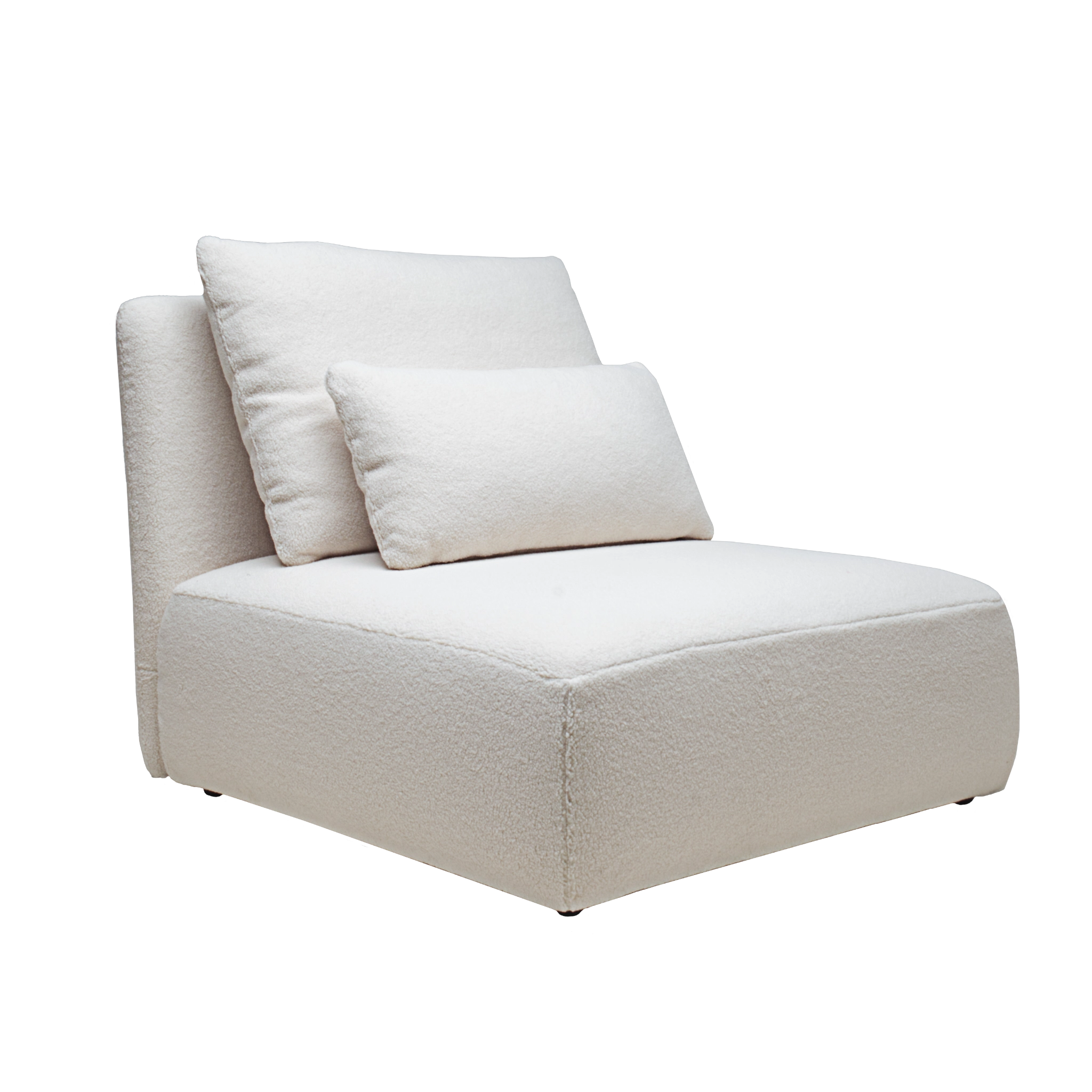 NICA modulares Sofa,Sitzelement, Stoff Teddy, Farbe natur