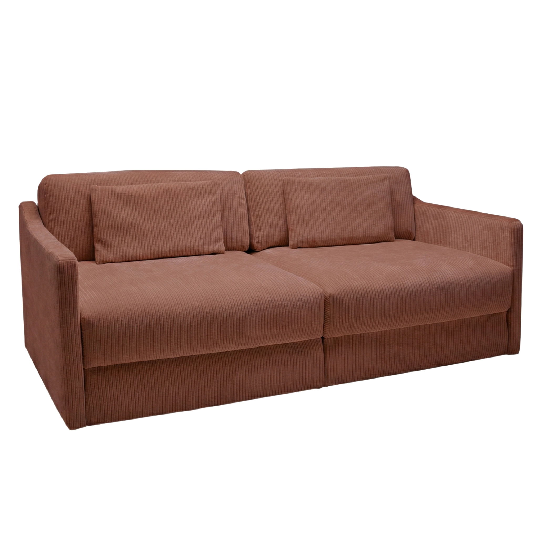 Ernst Schlafsofa Stoff Breitcord Altrosa