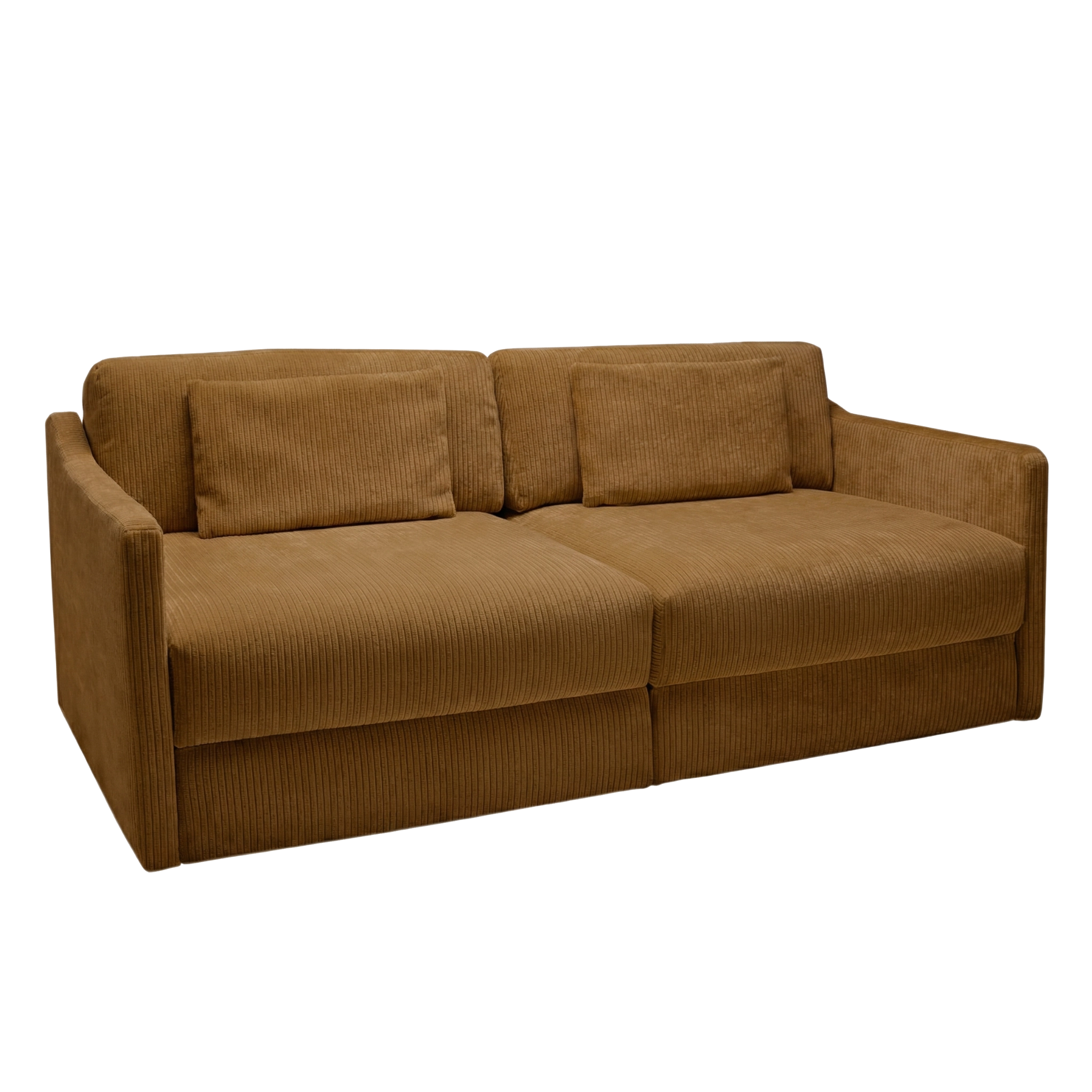 Ernst Schlafsofa Stoff Breitcord Goldbraun