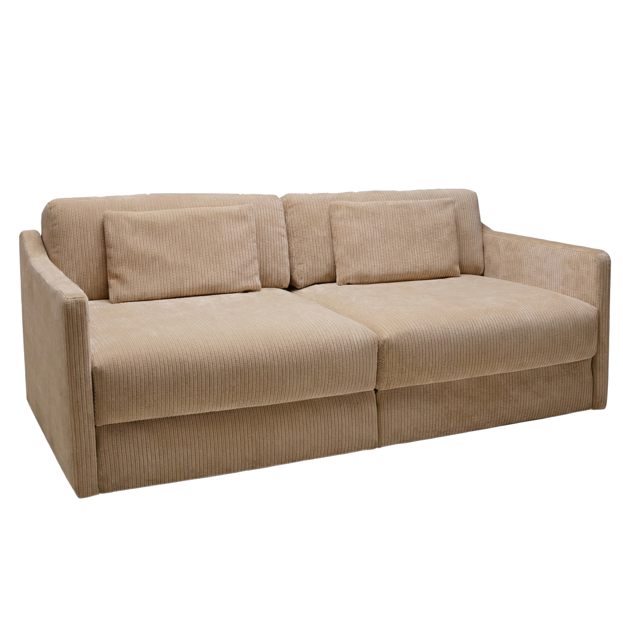 Ernst Schlafsofa Stoff Breitcord Sand
